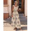 image:imageEkouaer Womens Casual Jumpsuits Summer Boho Outfits Printed Smocked Wide Leg Vacation Jumper With Pockets SXXLApricot Print