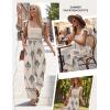 image:imageEkouaer Womens Casual Jumpsuits Summer Boho Outfits Printed Smocked Wide Leg Vacation Jumper With Pockets SXXLApricot Print