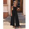 image:imageEkouaer Womens Casual Jumpsuits Summer Boho Outfits Printed Smocked Wide Leg Vacation Jumper With Pockets SXXLBlack