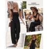 image:imageEkouaer Womens Casual Jumpsuits Summer Boho Outfits Printed Smocked Wide Leg Vacation Jumper With Pockets SXXLBlack