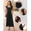 image:imageEkouaer Womens Casual Jumpsuits Summer Boho Outfits Printed Smocked Wide Leg Vacation Jumper With Pockets SXXLBlack