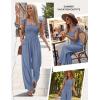 image:imageEkouaer Womens Casual Jumpsuits Summer Boho Outfits Printed Smocked Wide Leg Vacation Jumper With Pockets SXXLBlue