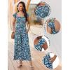 image:imageEkouaer Womens Casual Jumpsuits Summer Boho Outfits Printed Smocked Wide Leg Vacation Jumper With Pockets SXXLBlue Black Floral