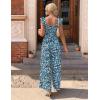 image:imageEkouaer Womens Casual Jumpsuits Summer Boho Outfits Printed Smocked Wide Leg Vacation Jumper With Pockets SXXLBlue Black Floral