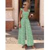 image:imageEkouaer Womens Casual Jumpsuits Summer Boho Outfits Printed Smocked Wide Leg Vacation Jumper With Pockets SXXLGrass Green Floral