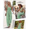 image:imageEkouaer Womens Casual Jumpsuits Summer Boho Outfits Printed Smocked Wide Leg Vacation Jumper With Pockets SXXLGrass Green Floral
