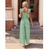 image:imageEkouaer Womens Casual Jumpsuits Summer Boho Outfits Printed Smocked Wide Leg Vacation Jumper With Pockets SXXLGrass Green Floral