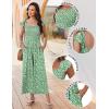 image:imageEkouaer Womens Casual Jumpsuits Summer Boho Outfits Printed Smocked Wide Leg Vacation Jumper With Pockets SXXLGrass Green Floral