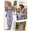 image:imageEkouaer Womens Casual Jumpsuits Summer Boho Outfits Printed Smocked Wide Leg Vacation Jumper With Pockets SXXLPink Black Floral