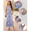 image:imageEkouaer Womens Casual Jumpsuits Summer Boho Outfits Printed Smocked Wide Leg Vacation Jumper With Pockets SXXLPink Black Floral