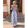 image:imageEkouaer Womens Casual Jumpsuits Summer Boho Outfits Printed Smocked Wide Leg Vacation Jumper With Pockets SXXLPink Black Floral