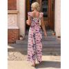 image:imageEkouaer Womens Casual Jumpsuits Summer Boho Outfits Printed Smocked Wide Leg Vacation Jumper With Pockets SXXLPurple Pink Floral