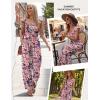 image:imageEkouaer Womens Casual Jumpsuits Summer Boho Outfits Printed Smocked Wide Leg Vacation Jumper With Pockets SXXLPurple Pink Floral
