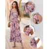 image:imageEkouaer Womens Casual Jumpsuits Summer Boho Outfits Printed Smocked Wide Leg Vacation Jumper With Pockets SXXLPurple Pink Floral