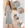 image:imageEkouaer Womens Casual Jumpsuits Summer Boho Outfits Printed Smocked Wide Leg Vacation Jumper With Pockets SXXLWhite Floral
