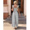 image:imageEkouaer Womens Casual Jumpsuits Summer Boho Outfits Printed Smocked Wide Leg Vacation Jumper With Pockets SXXLWhite Floral