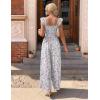 image:imageEkouaer Womens Casual Jumpsuits Summer Boho Outfits Printed Smocked Wide Leg Vacation Jumper With Pockets SXXLWhite Red Floral