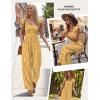image:imageEkouaer Womens Casual Jumpsuits Summer Boho Outfits Printed Smocked Wide Leg Vacation Jumper With Pockets SXXLYellow Floral
