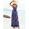 image:imageEkouaer Womens Casual Overalls Loose Wide Leg Jumpsuits Summer Boho Floral Printed Baggy Rompers with PocketsA Blue Boho Print