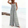 image:imageEkouaer Womens Casual Overalls Loose Wide Leg Jumpsuits Summer Boho Floral Printed Baggy Rompers with PocketsA White Floral