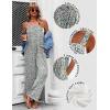 image:imageEkouaer Womens Casual Overalls Loose Wide Leg Jumpsuits Summer Boho Floral Printed Baggy Rompers with PocketsA White Floral