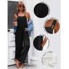 image:imageEkouaer Womens Casual Overalls Loose Wide Leg Jumpsuits Summer Boho Floral Printed Baggy Rompers with PocketsBlack