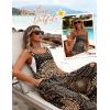image:imageEkouaer Womens Casual Overalls Loose Wide Leg Jumpsuits Summer Boho Floral Printed Baggy Rompers with PocketsBlack Bohemian