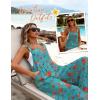 image:imageEkouaer Womens Casual Overalls Loose Wide Leg Jumpsuits Summer Boho Floral Printed Baggy Rompers with PocketsLake Blue Floral