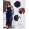 image:imageEkouaer Womens Casual Overalls Loose Wide Leg Jumpsuits Summer Boho Floral Printed Baggy Rompers with PocketsNavy Blue
