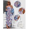 image:imageEkouaer Womens Casual Overalls Loose Wide Leg Jumpsuits Summer Boho Floral Printed Baggy Rompers with PocketsPink Black Floral