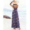 image:imageEkouaer Womens Casual Overalls Loose Wide Leg Jumpsuits Summer Boho Floral Printed Baggy Rompers with PocketsPurple Floral