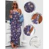 image:imageEkouaer Womens Casual Overalls Loose Wide Leg Jumpsuits Summer Boho Floral Printed Baggy Rompers with PocketsPurple Floral