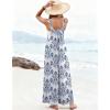 image:imageEkouaer Womens Casual Overalls Loose Wide Leg Jumpsuits Summer Boho Floral Printed Baggy Rompers with PocketsWhite Italian Print