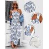 image:imageEkouaer Womens Casual Overalls Loose Wide Leg Jumpsuits Summer Boho Floral Printed Baggy Rompers with PocketsWhite Italian Print