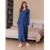 image:imageEkouaer Womens Flannel Robe Zipper Front Robes Full Length BathrobeSXXLDark Blue