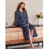 image:imageEkouaer Womens Flannel Robe Zipper Front Robes Full Length BathrobeSXXLDark BlueWhite Stars