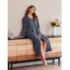image:imageEkouaer Womens Flannel Robe Zipper Front Robes Full Length BathrobeSXXLDark Grey