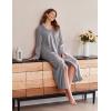 image:imageEkouaer Womens Flannel Robe Zipper Front Robes Full Length BathrobeSXXLGrey
