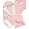 image:imageEkouaer Womens Hooded Bathrobe Plush Short Robe Super Soft Fleece Robe Luxury Sleepwear with PocketsA Hot Pinkjacquard