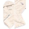 image:imageEkouaer Womens Hooded Bathrobe Plush Short Robe Super Soft Fleece Robe Luxury Sleepwear with PocketsA Whitejacquard