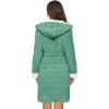 image:imageEkouaer Womens Hooded Bathrobe Plush Short Robe Super Soft Fleece Robe Luxury Sleepwear with PocketsGreenjacquard