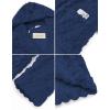 image:imageEkouaer Womens Hooded Bathrobe Plush Short Robe Super Soft Fleece Robe Luxury Sleepwear with PocketsNavy Bluejacquard