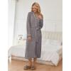 image:imageEkouaer Womens Robe Long Bathrobe Lightweight Soft Knit Kimono Robes Ladies Casual Sleepwear S3XLAdim Gray