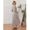 image:imageEkouaer Womens Robe Long Bathrobe Lightweight Soft Knit Kimono Robes Ladies Casual Sleepwear S3XLAkhaki