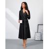 image:imageEkouaer Womens Robe Long Bathrobe Lightweight Soft Knit Kimono Robes Ladies Casual Sleepwear S3XLBlack