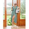 image:imageEkouaer Womens Robe Long Bathrobe Lightweight Soft Knit Kimono Robes Ladies Casual Sleepwear S3XLBright Green
