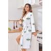 image:imageEkouaer Womens Robe Long Knit Kimono Bathrobe Lightweight Sleepwear Soft Ladies Loungewear with Pockets SXXLBlue Eyes