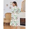 image:imageEkouaer Womens Robe Long Knit Kimono Bathrobe Lightweight Sleepwear Soft Ladies Loungewear with Pockets SXXLGreen Leaves Red Floral