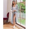 image:imageEkouaer Womens Robe Long Knit Kimono Bathrobe Lightweight Sleepwear Soft Ladies Loungewear with Pockets SXXLLight Gray