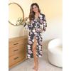 image:imageEkouaer Womens Robe Long Knit Kimono Bathrobe Lightweight Sleepwear Soft Ladies Loungewear with Pockets SXXLPink Flowers